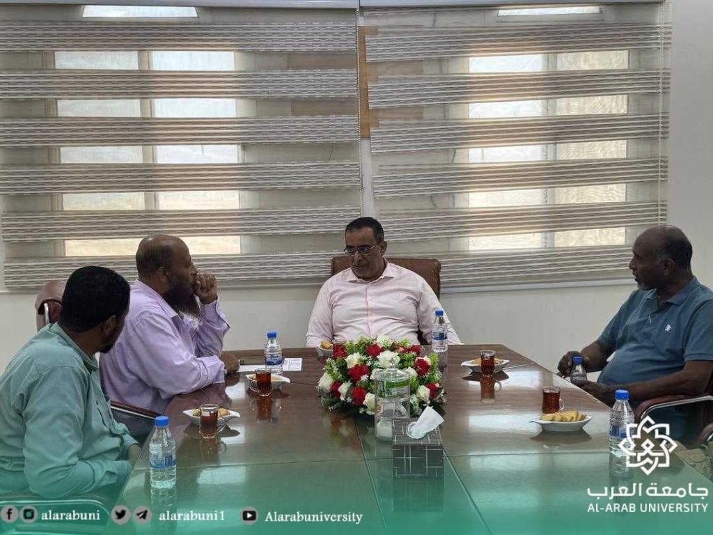 رئيس جامعة العرب يستقبل الدكتور السوداني استشاري بمستشفى العرب