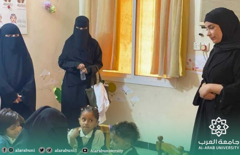 طلاب كلية الطب بجامعة العرب في زيارة علمية مركز النور للمكفوفين وتدريب المعاقين