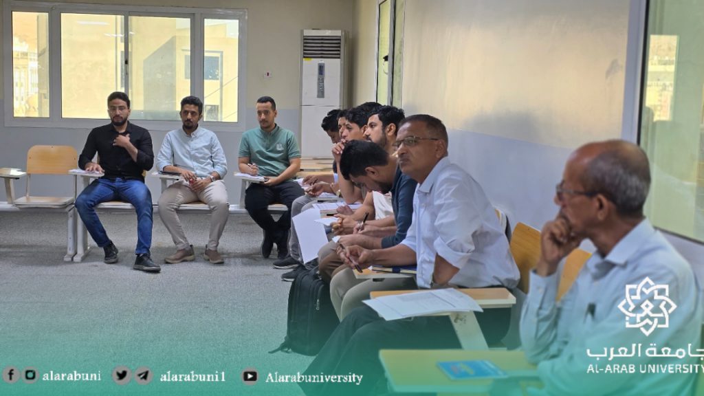 ورشة عمل بعنوان ( شرح تحديثات توصيف برنامج طب وجراحة الفم و الاسنان ) بكلية طب الاسنان بجامعة العرب