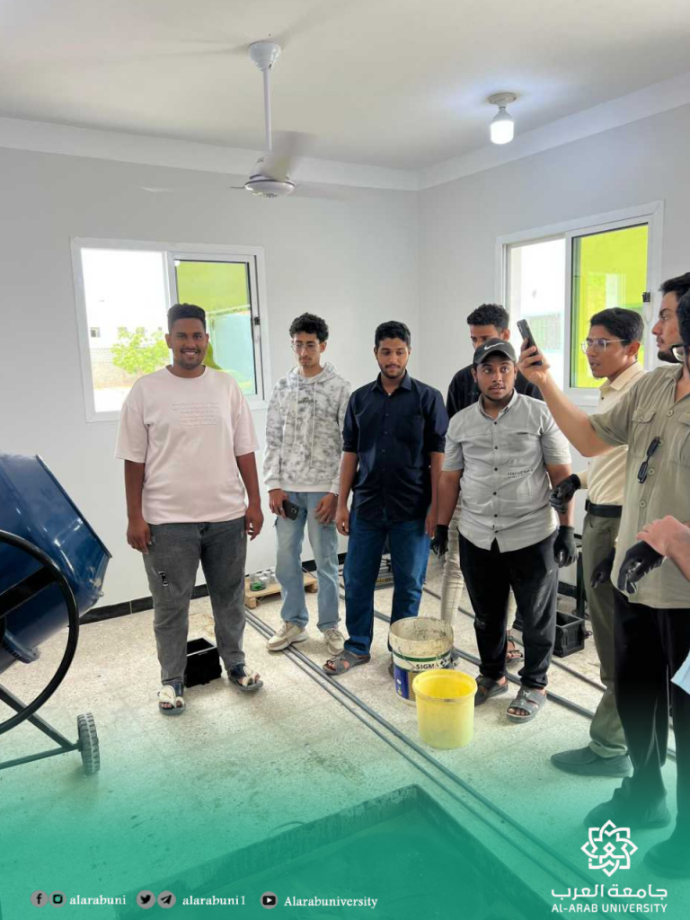 الهندسة المدنية… علمٌ يُبنى بالتجربة قبل أن يُرسم على الورقفي قسم الهندسة المدنية – كلية الهندسة، لا يقتصر التعلم على القاعات الدراسية فقط، بل ينتقل الطلاب إلى مختبر الخرسانة ومواد البناء لخوض تجارب عملية متكاملة تحاكي الواقع الهندسي الحقيقي