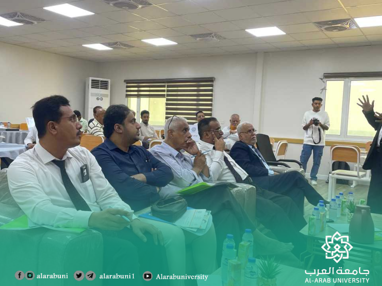 رئيس الجامعة ونائبه ومديرو الجودة والتخطيط يقودون ندوة الشراكة المجتمعية في ختام أسبوع الجودة